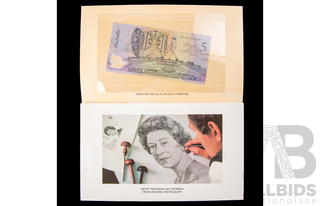 Australian First Five Dollar Polymer Note, Last Five Dollar Paper Note, Fraser/Cole