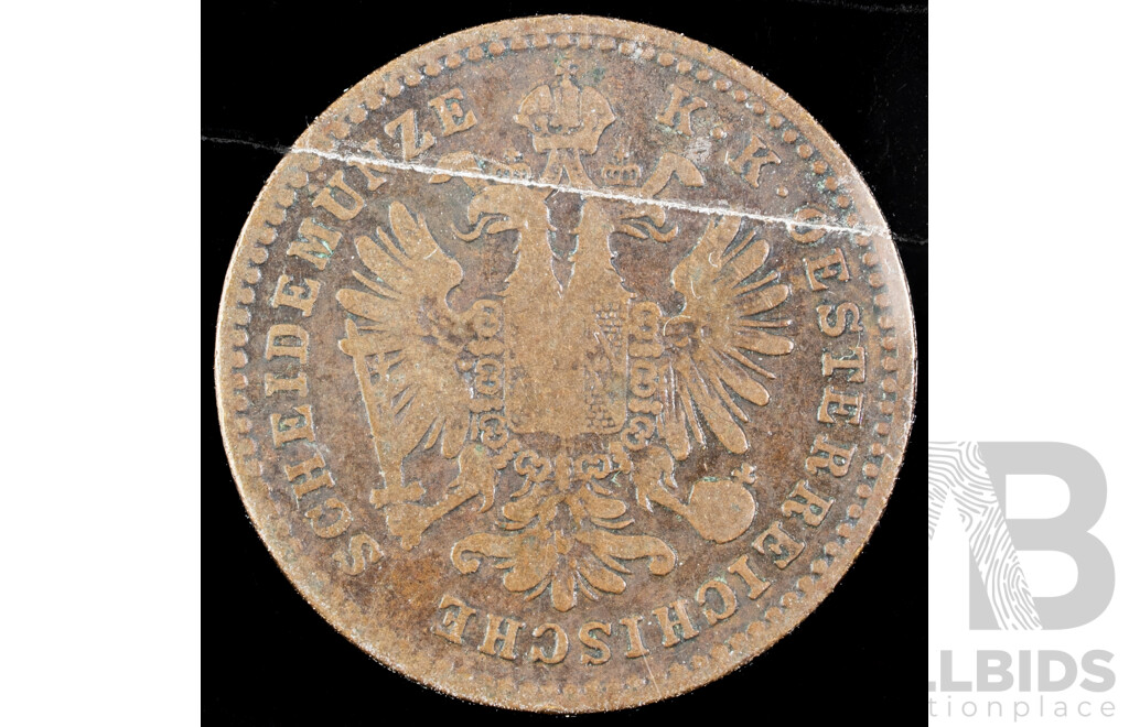Austrian Empire 1881 One Kreuzer Coin