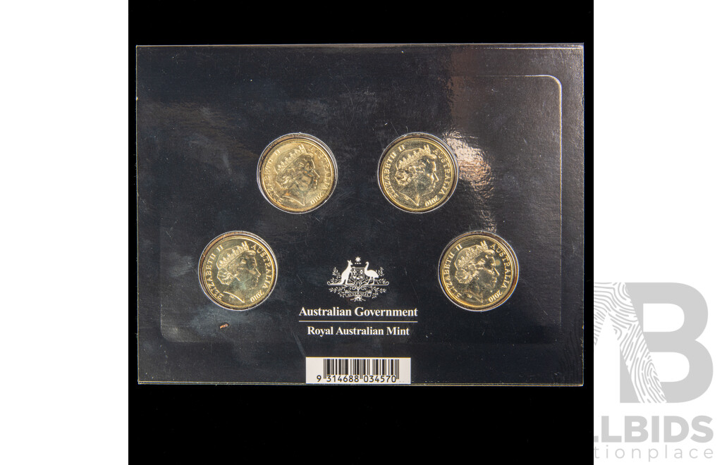Two Australian RAM 2010 One Dollar, One Hundred Years of Australian Coinage Sets