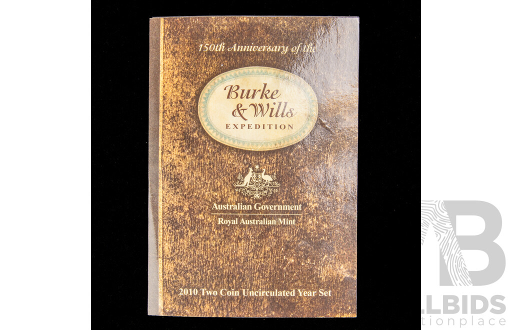 Australian RAM 2010 Two UNC Coin Burke & Wills Expedition Set