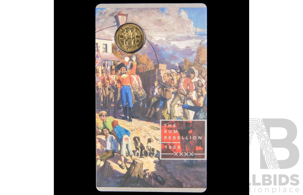 Australian RAM 2019 UNC One Dollar, The Rum Rebellion 1808