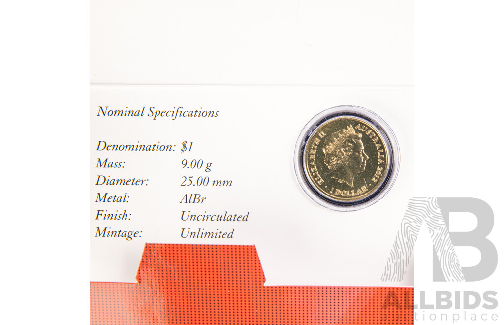 Australian RAM 2012 UNC One Dollar, AFL Premiers Sydney Swans
