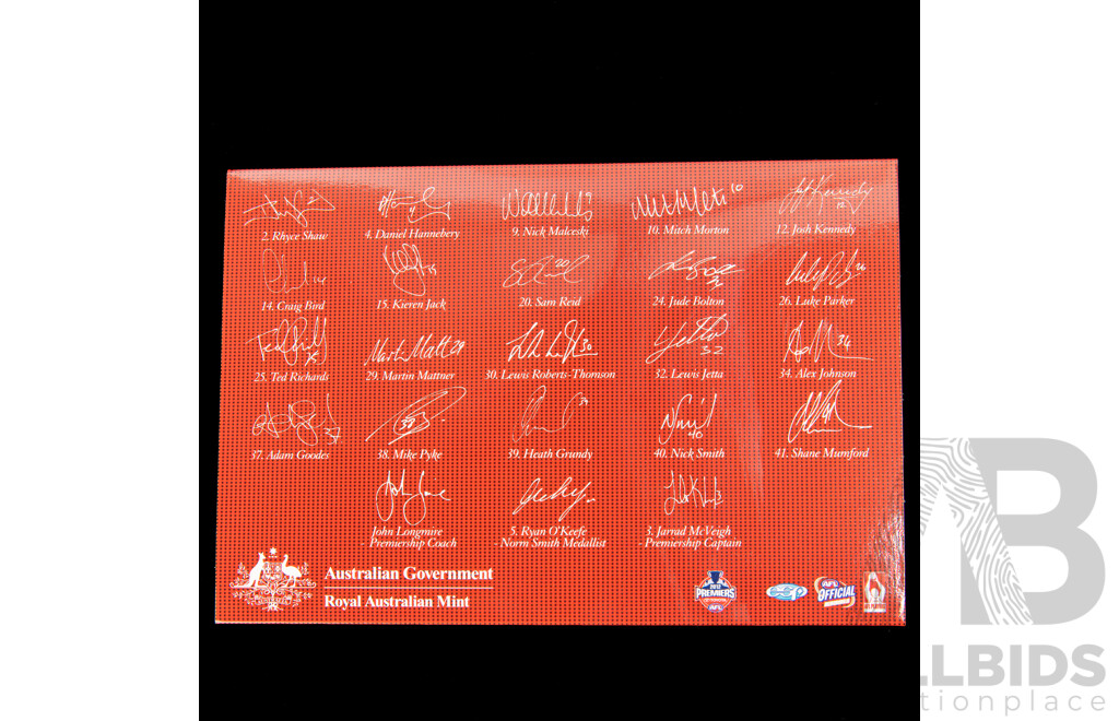 Australian RAM 2012 UNC One Dollar, AFL Premiers Sydney Swans