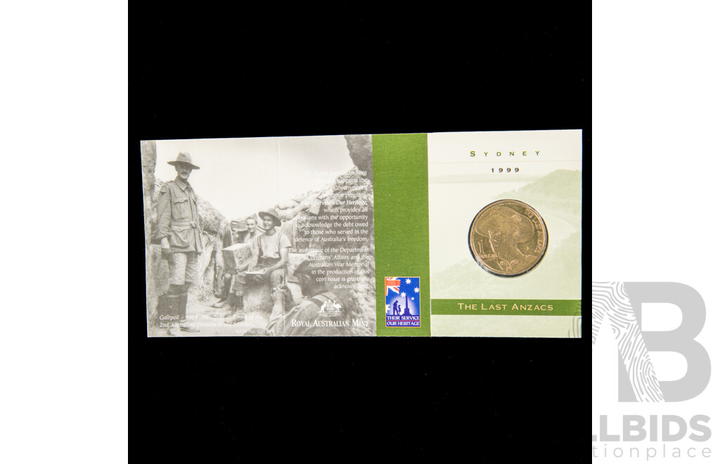 Australian RAM 1999 One Dollar, Last ANZACS, S Mint Mark