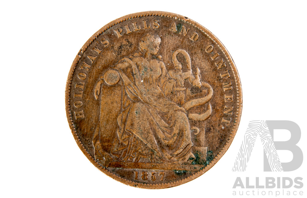 United Kingdom 1857 Holloway's Pills and Ointments Token