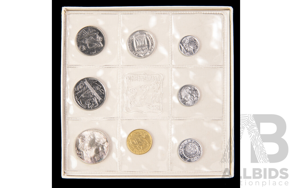 San Marino 1973 Eight UNC Coin Set