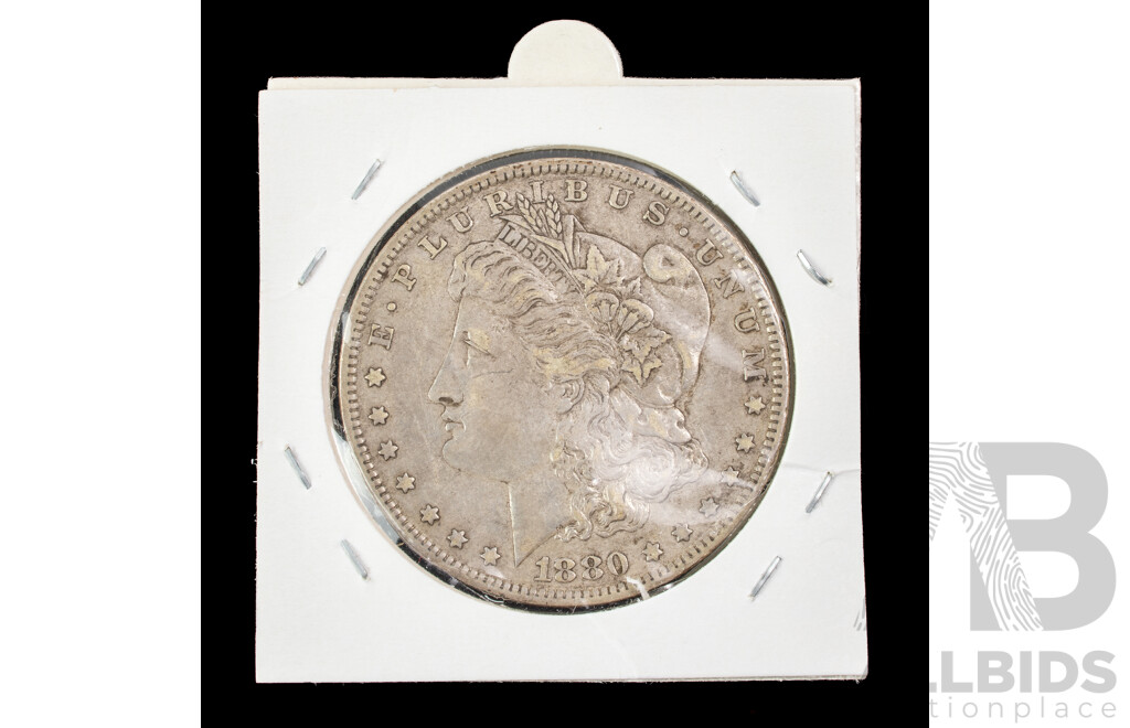 USA 1880 Silver Morgan Dollar, New Orleans Mint .900