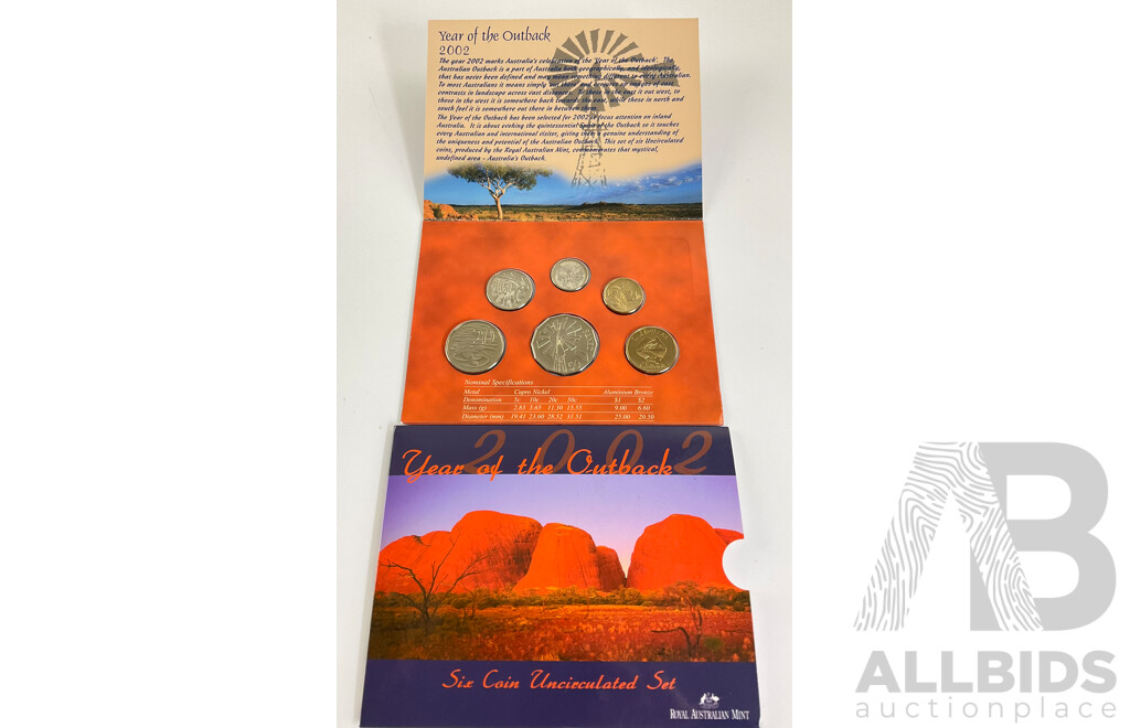 Australian RAM 2002 UNC Six Coin Set, Year of the Outback