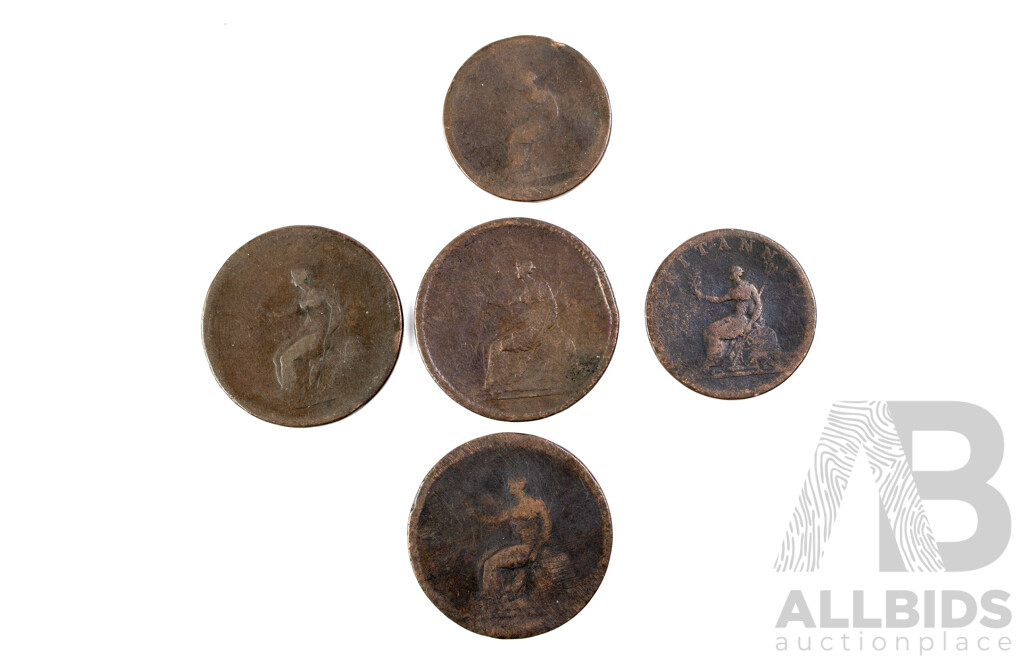 United Kingdom KGIII Pennies and Half Pennies 1806, 1807