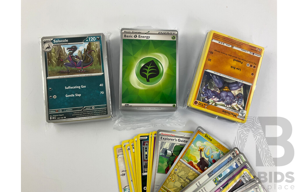Two Hundred 2022/23 Pokemon Cards Including Basic, Stage One, Stadium and Trainer