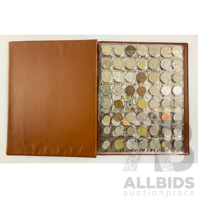 Album of International Coins Including Indonesia, France, Singapore, Yugoslavia, Germany and More
