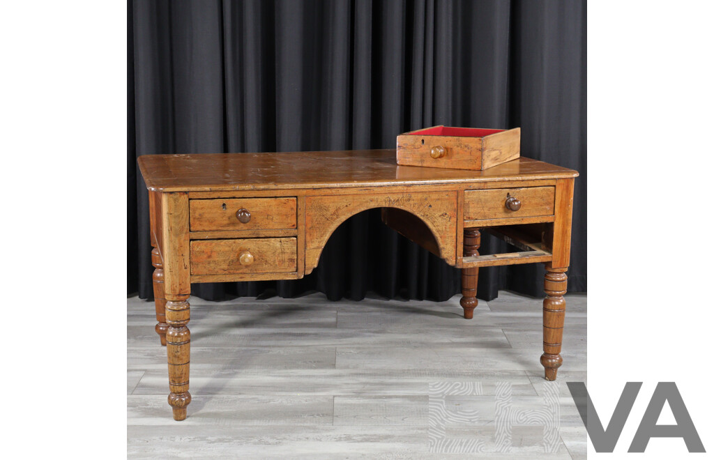 Victorian Cedar Eight Drawer Partners Desk