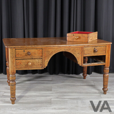 Victorian Cedar Eight Drawer Partners Desk