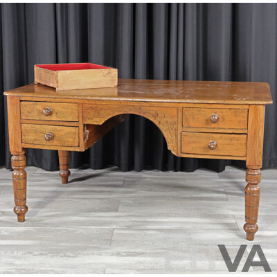 Victorian Cedar Eight Drawer Partners Desk