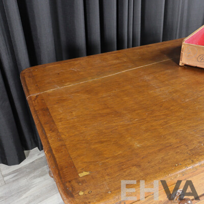 Victorian Cedar Eight Drawer Partners Desk