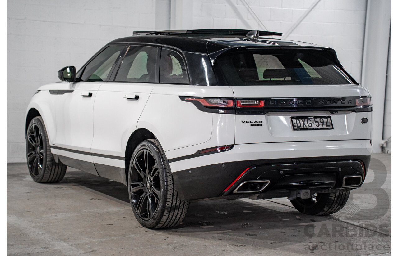 01/2019 Land Rover Range Rover Velar D300 R-Dynamic SE (AWD) L560 MY19.5 4d Wagon Fuji White/Santorini Black Roof Twin Turbo Diesel V6 3.0L