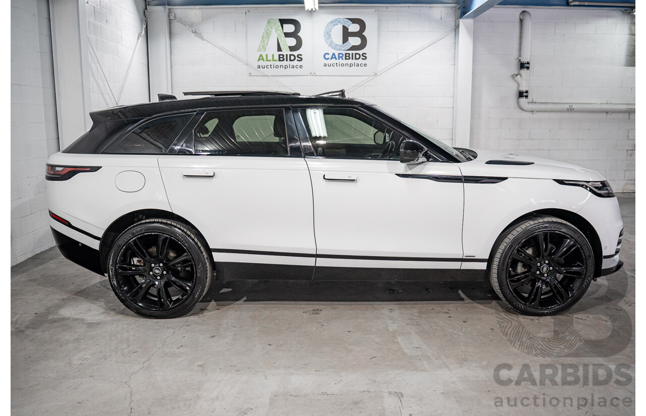 01/2019 Land Rover Range Rover Velar D300 R-Dynamic SE (AWD) L560 MY19.5 4d Wagon Fuji White/Santorini Black Roof Twin Turbo Diesel V6 3.0L