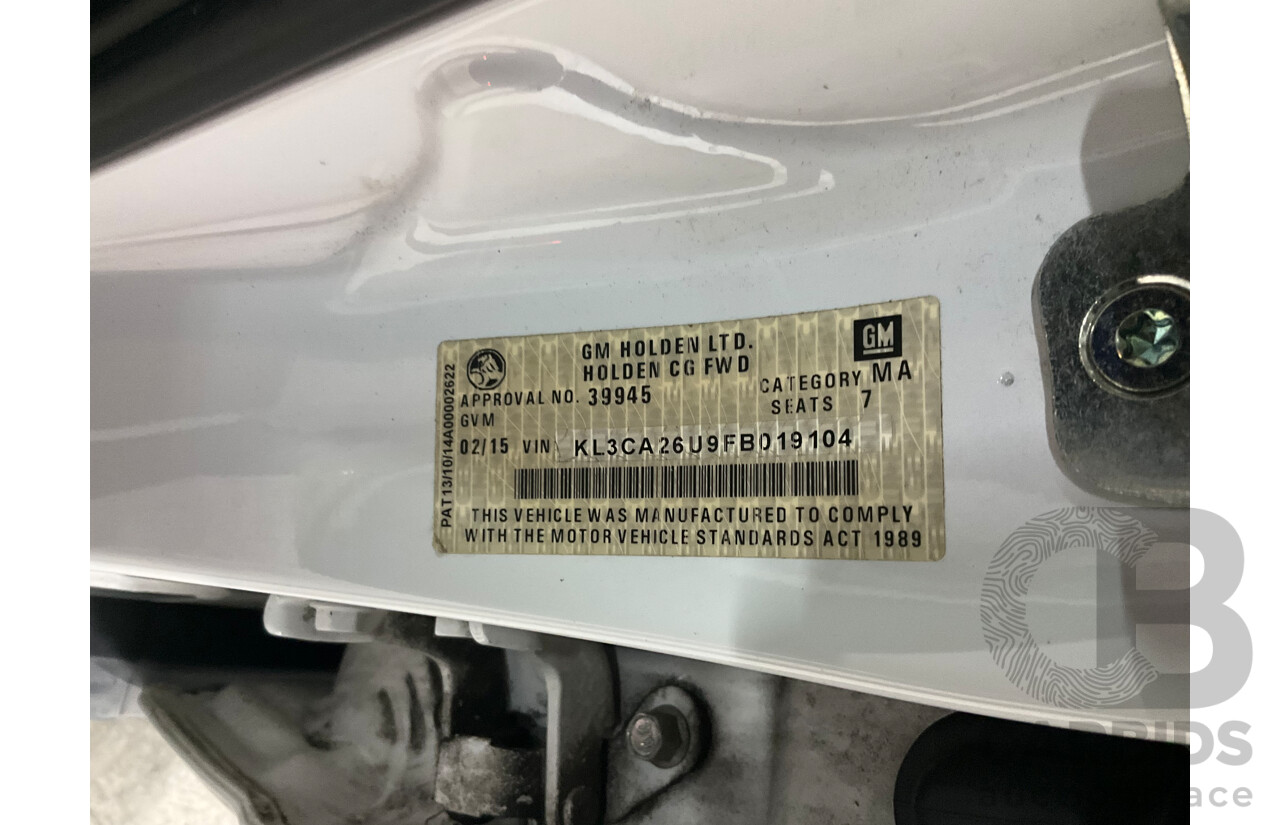2/2015 Holden Captiva 7 LS (FWD) CG MY15 4d Wagon Summit White 2.4L - 7 Seater
