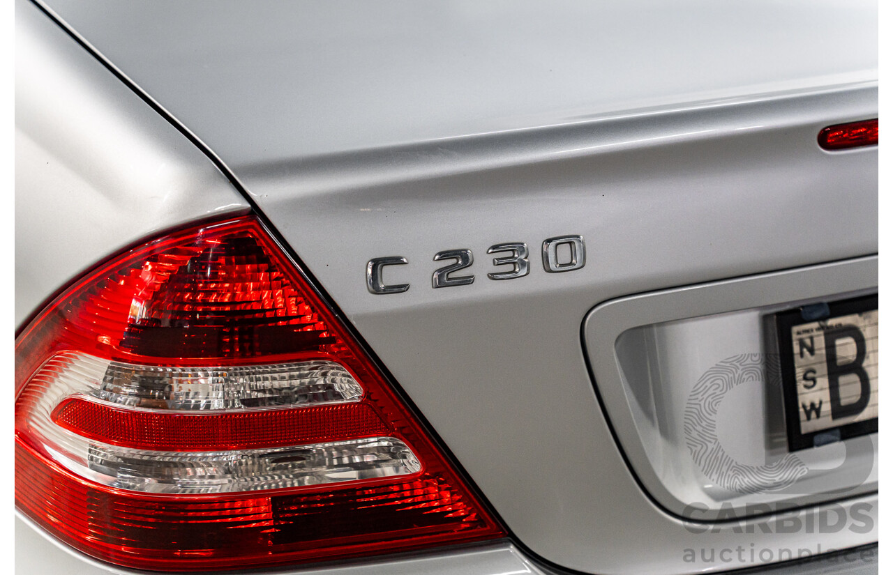 3/2006 Mercedes-Benz C230 Elegance W203 MY06 4d Sedan Iridium Silver Metallic V6 2.5L