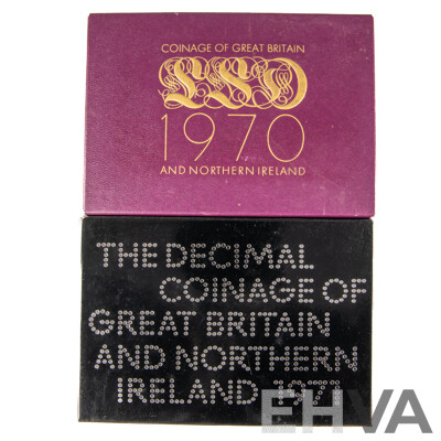 Two Royal Mint Coinage of Great Britain and Northern Island Proof Coin Sets, 1970 and 1971