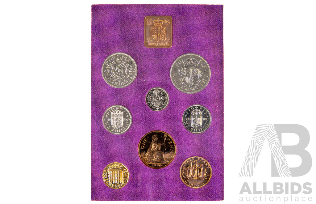 Two Royal Mint Coinage of Great Britain and Northern Island Proof Coin Sets, 1970 and 1971