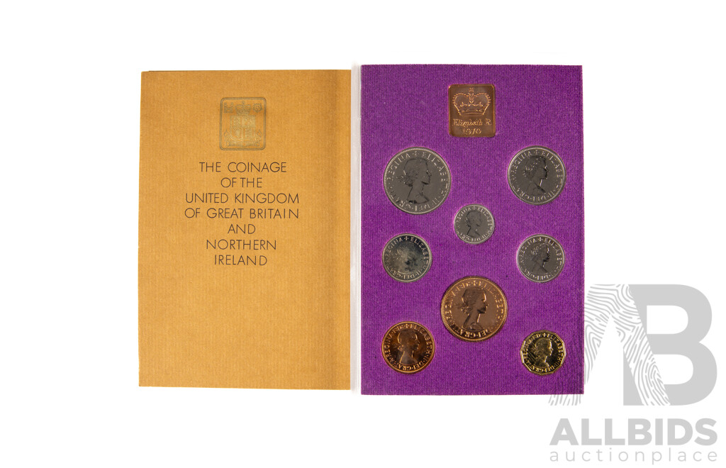 Two Royal Mint Coinage of Great Britain and Northern Island Proof Coin Sets, 1970 and 1971