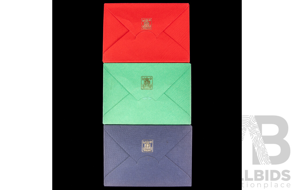 Three Royal Mint Coinage of Great Britain and Northern Island Proof Coin Sets, 1972, 1973, 1975