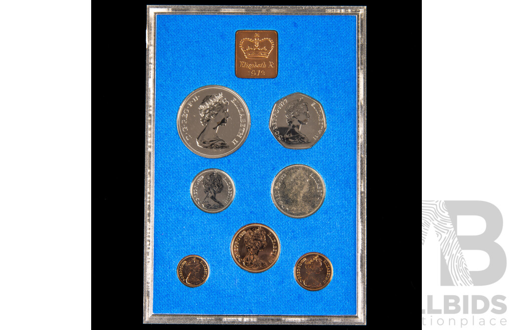 Three Royal Mint Coinage of Great Britain and Northern Island Proof Coin Sets, 1972, 1973, 1975