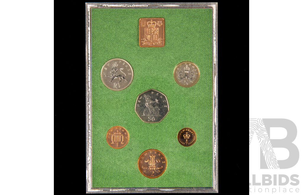 Three Royal Mint Coinage of Great Britain and Northern Island Proof Coin Sets, 1972, 1973, 1975