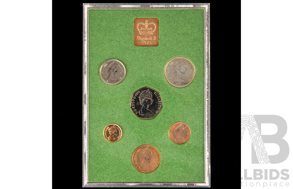 Three Royal Mint Coinage of Great Britain and Northern Island Proof Coin Sets, 1972, 1973, 1975