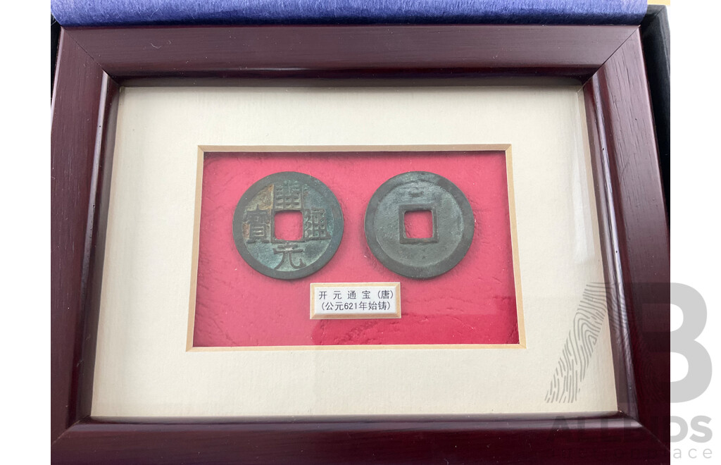 Chinese Tang Dynasty Coins with Certificate of Appraisement