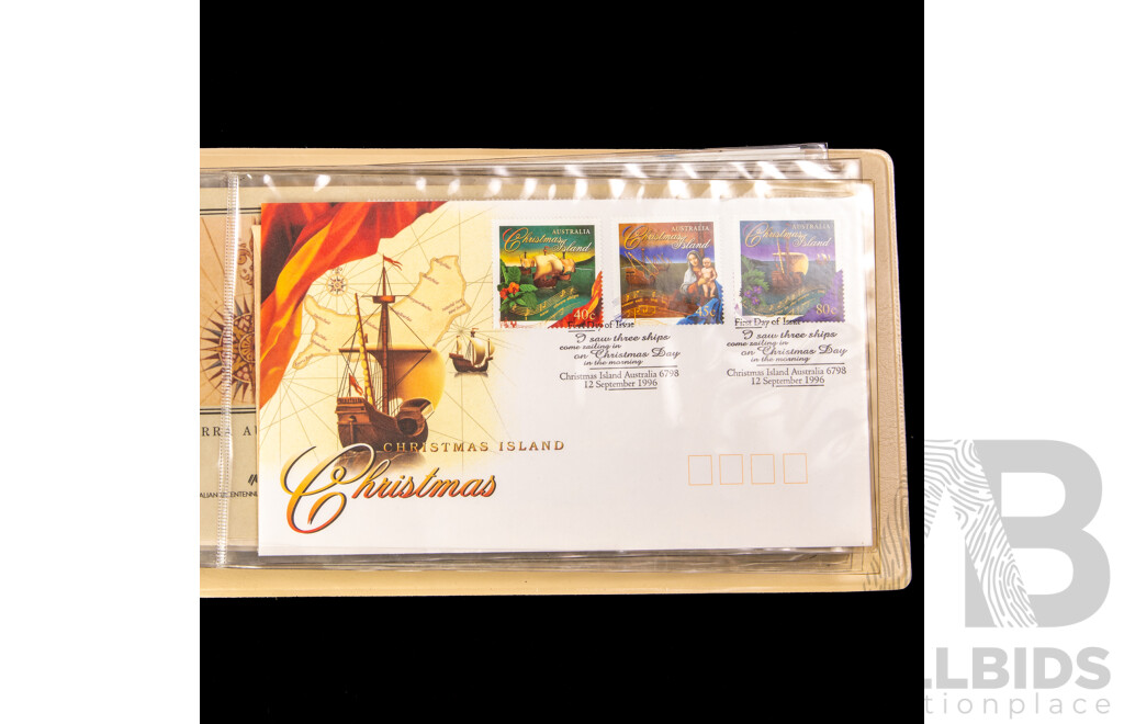 Album of Australian First Day Cover Examples Spanning 1980 to 1990's, Stamp Packs, Liberia Sets, Vintage International Cancelled Stamps, Scotland Mini Stamp Sheets, Mint Over Prints, Isle of Man Mint/Over Prints,
