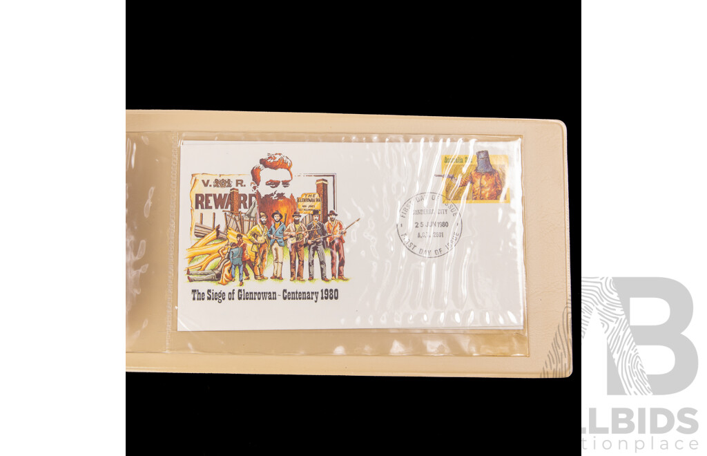 Album of Australian First Day Cover Examples Spanning 1980 to 1990's, Stamp Packs, Liberia Sets, Vintage International Cancelled Stamps, Scotland Mini Stamp Sheets, Mint Over Prints, Isle of Man Mint/Over Prints,
