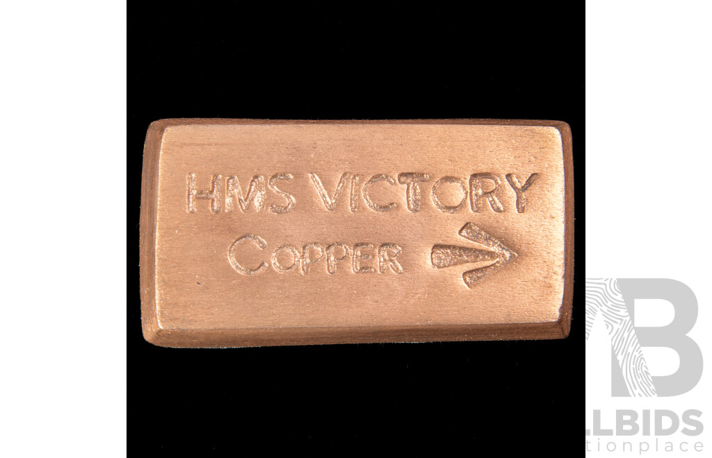 Boxed Copper Ingot From HMS Victory with Certificate of Provenance