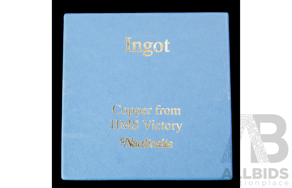 Boxed Copper Ingot From HMS Victory with Certificate of Provenance