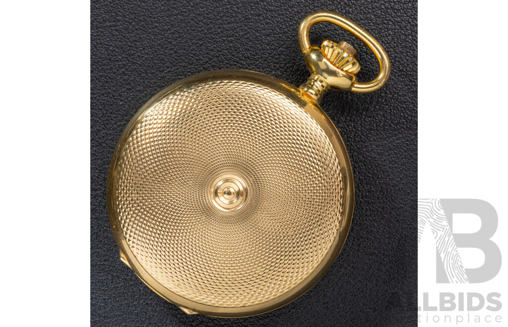 Waltham 17 Jewels Swiss Made Vintage Gold Tone 42mm Pocket Watch