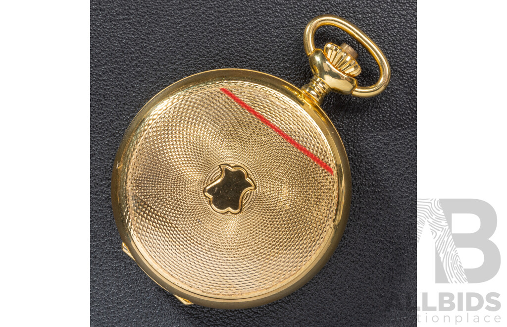Waltham 17 Jewels Swiss Made Vintage Gold Tone 42mm Pocket Watch