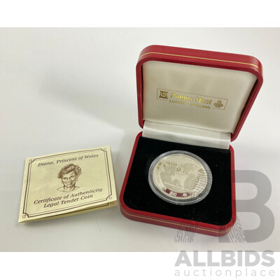 Sierra Leone Pobjoy Mint 1997 Silver Ten Dollar Coin, in Memoriam Princess Diana .925