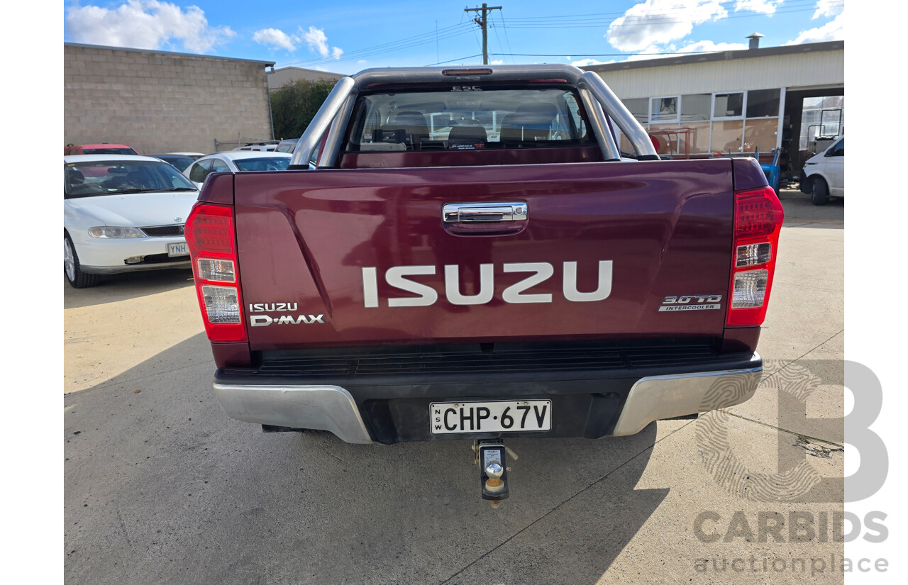 10/2012 Isuzu D-Max LS Hi-Ride (4x4) TF MY12 Crew Cab Utility Red Turbo Diesel 3.0L