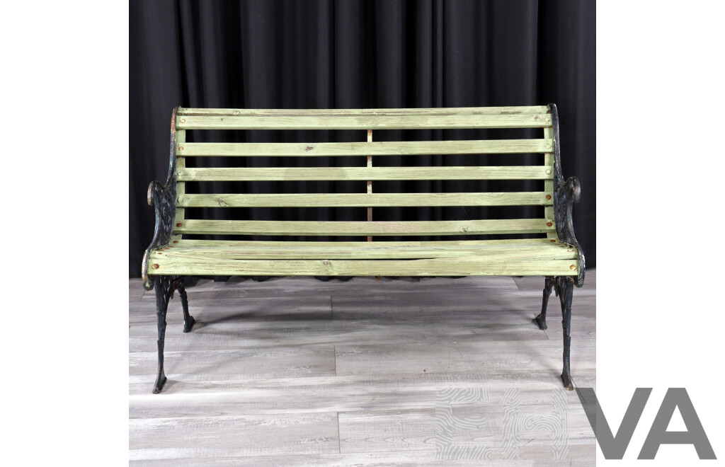 Cast Iron and Timber Garden Bench