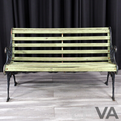 Cast Iron and Timber Garden Bench