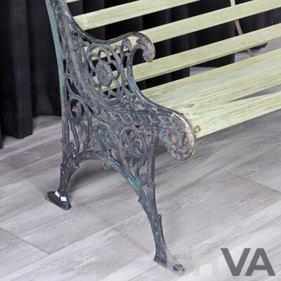 Cast Iron and Timber Garden Bench