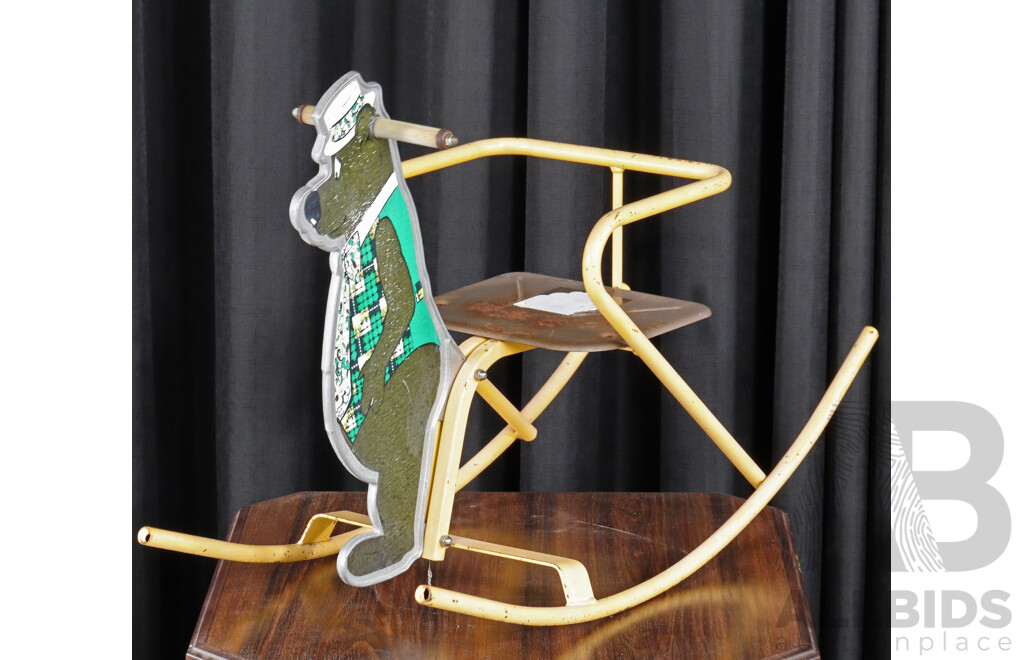 Vintage Metal Framed Humphrey B Bear Rocking Chair