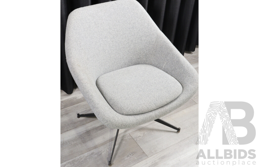 Pair of Modern Upholstered Tub Chairs