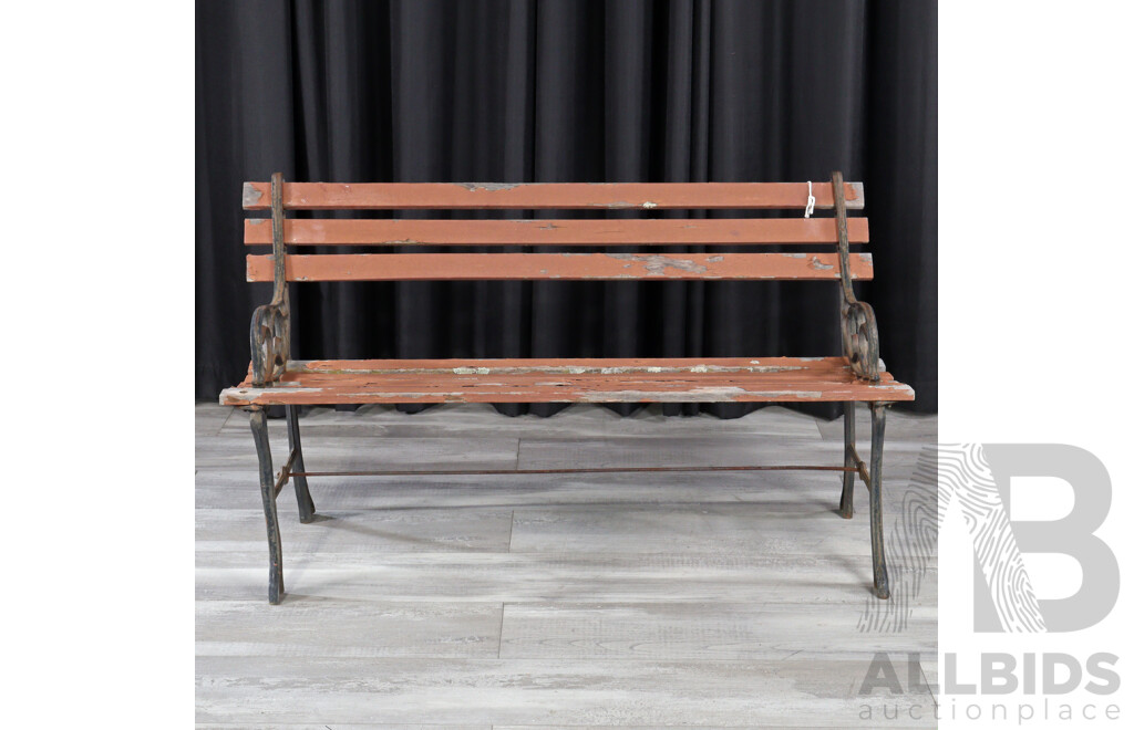 Cast Alloy and Timber Garden Bench