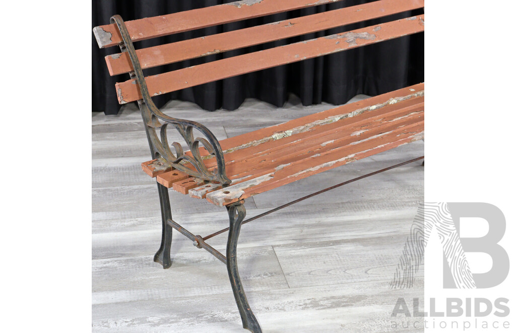 Cast Alloy and Timber Garden Bench