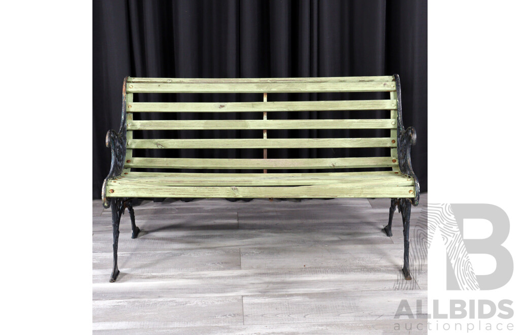 Cast Iron and Timber Garden Bench
