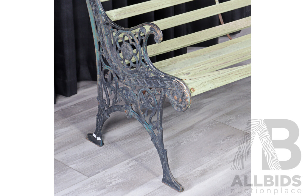 Cast Iron and Timber Garden Bench