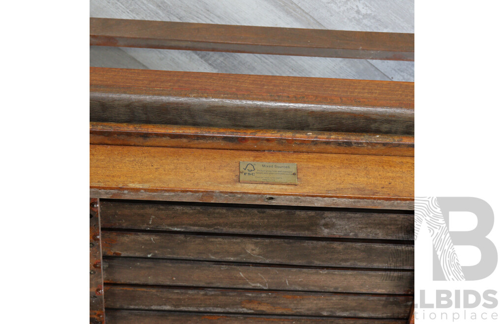 Pair of Timber Patio Benches by FSC