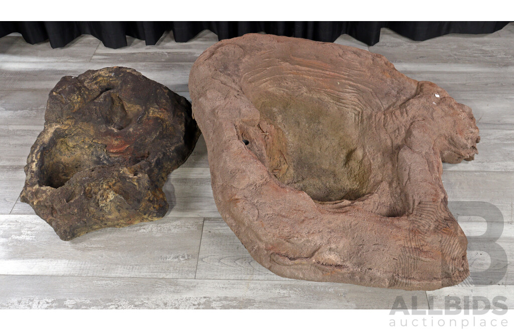 Pair of Fibreglass Faux Ponds